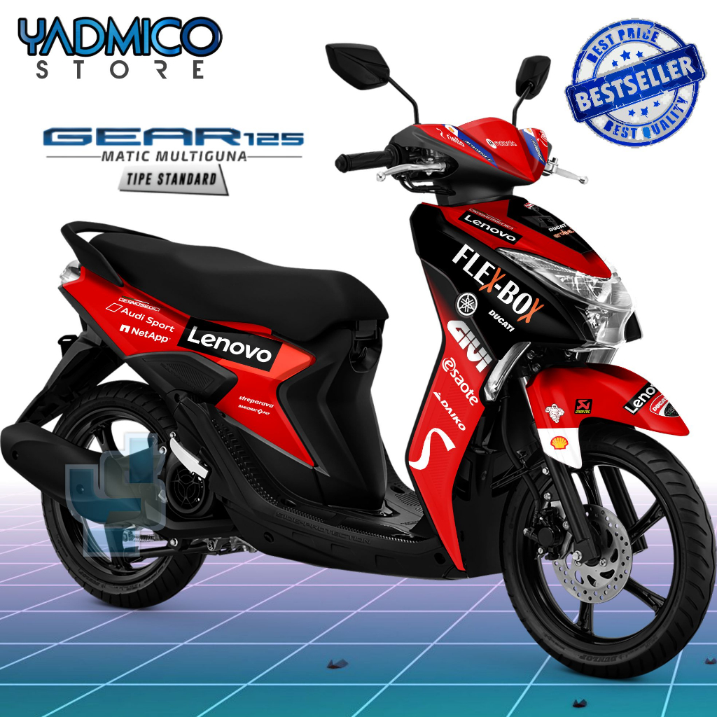 Decal Mio Gear 125 - Stiker Motor Mio Gear Full Body - Decal Hologram Mio Gear 125 Full Body - Strip