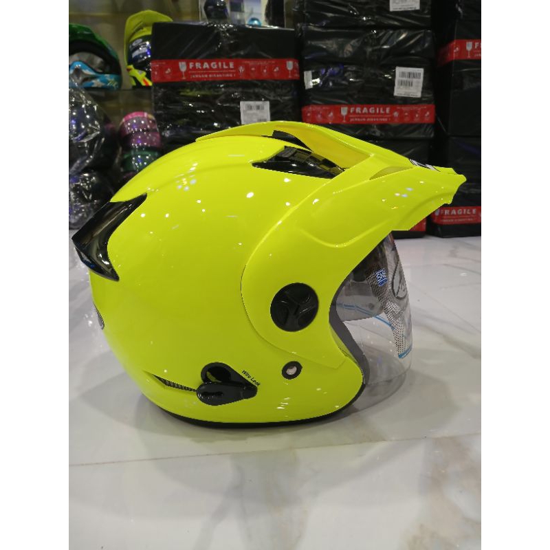 HELM MDS CV PRO Yellow fluo DOBEL VISOR