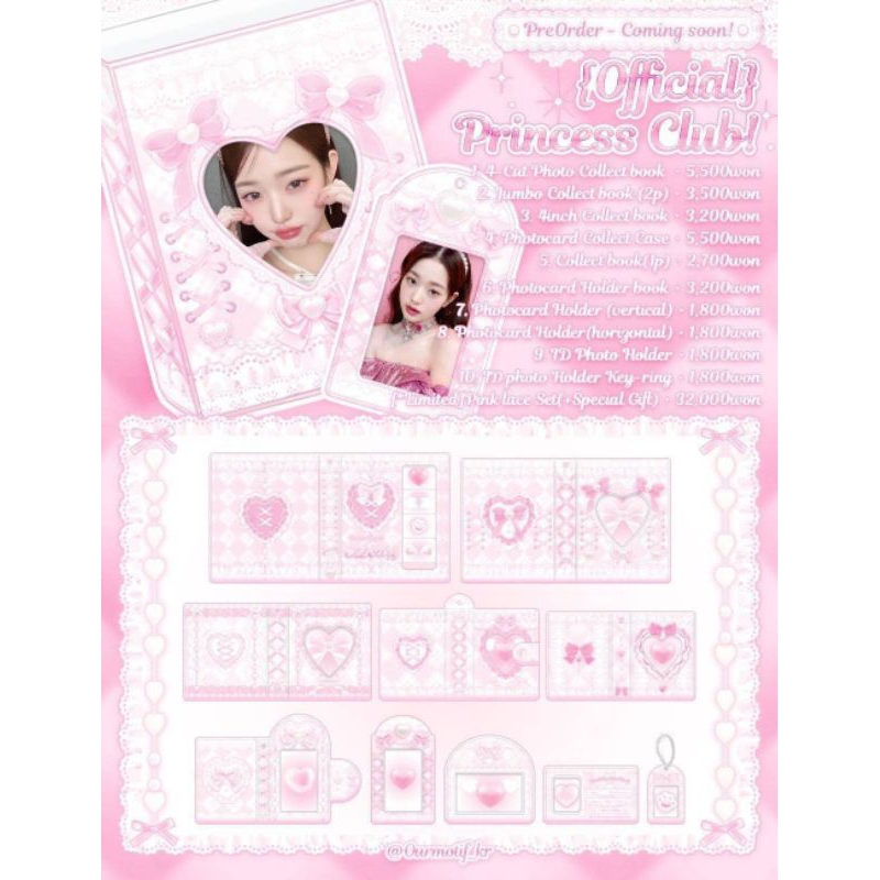 princess club collect book collectbook our motif kr cocoplanet photocard holder book pink