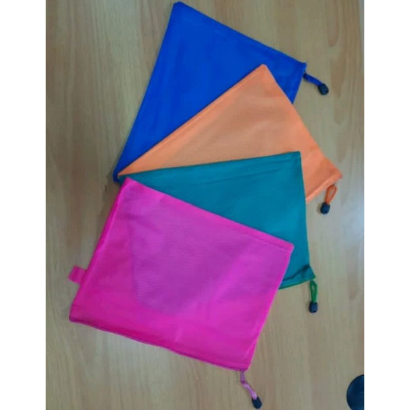 

MS Zipper Bag A4 Map Sleting Pola Bola Warna Warni A4