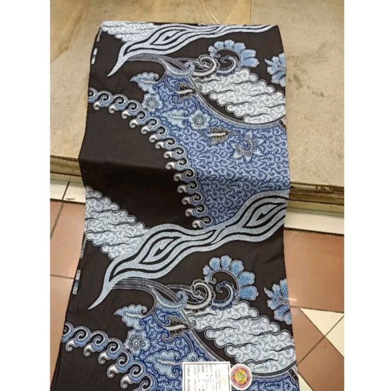 kain batik meteran katun batu raden item silver