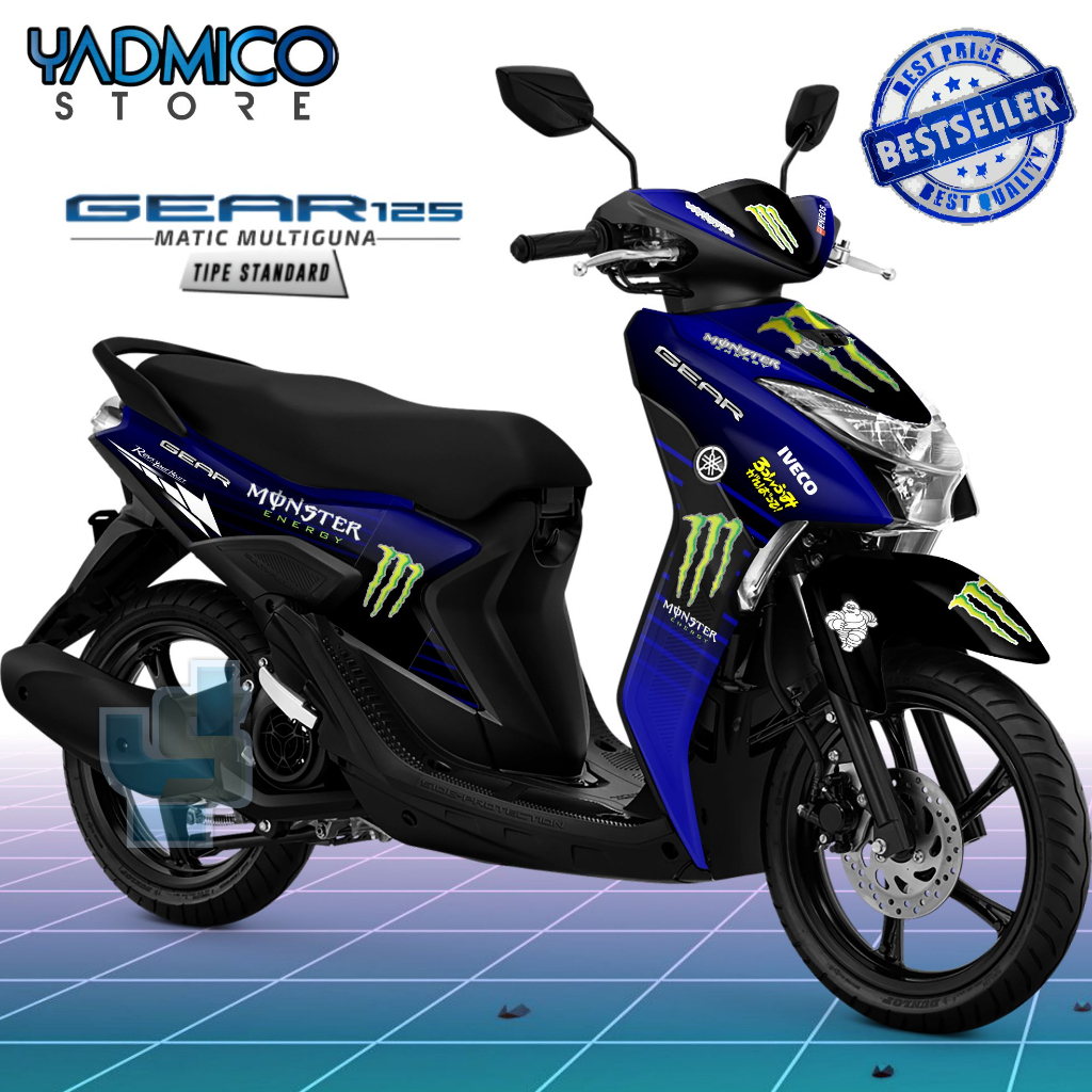 Decal Mio Gear 125 - Stiker Motor Mio Gear Full Body - Decal Hologram Mio Gear 125 Full Body - Strip