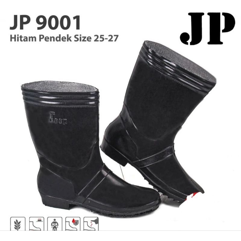 SEPATU BOOTS PENDEK JEEP 9001 - sepatu perkebunan kebersihan