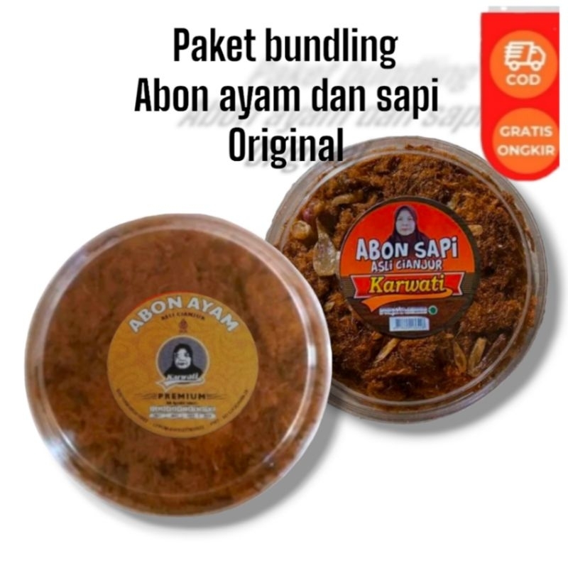 

Abon ayam sapi karwati bundling 2 toples