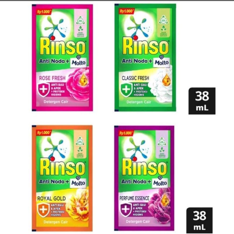HypeMart - Rinso cair anti noda + molto sachet 38ML