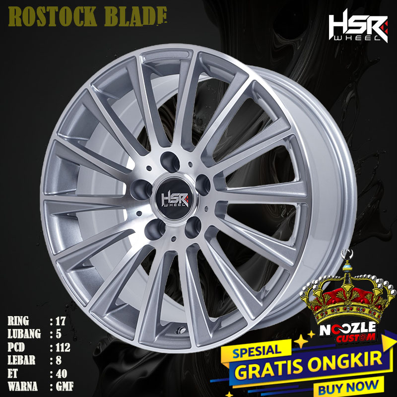 Velg Mobil Ring 17 Lubang 5 HSR Terbaru Pelek Racing Mercy HRV Ring 17 Type HSR Rostock