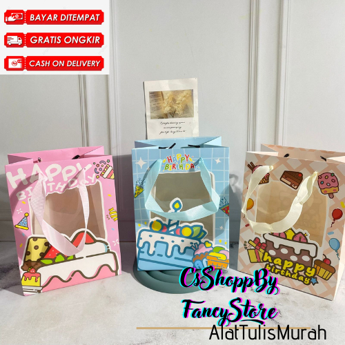 

Paper Bag Mini Happy Birthday Kode CD-765 Tas Ultha Mini Cute Hampers murah Bisa Cod