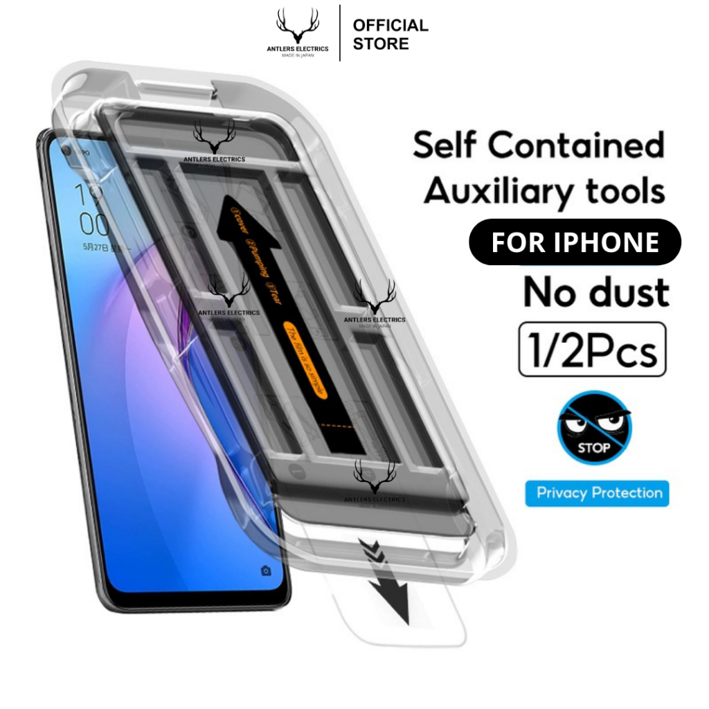 Antlers Electrics Tempered Glass Anti Gores Superfit HD SPY Premium Quality For Iphone 16 16 PLUS X 