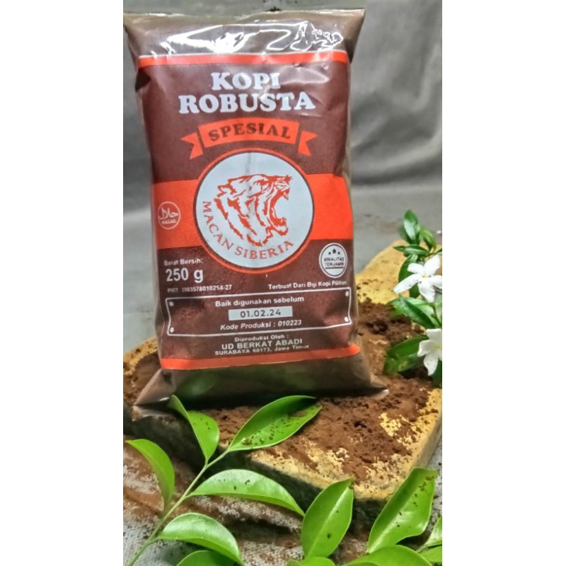 

Kopi Bubuk Robusta Merah Macan Siberia