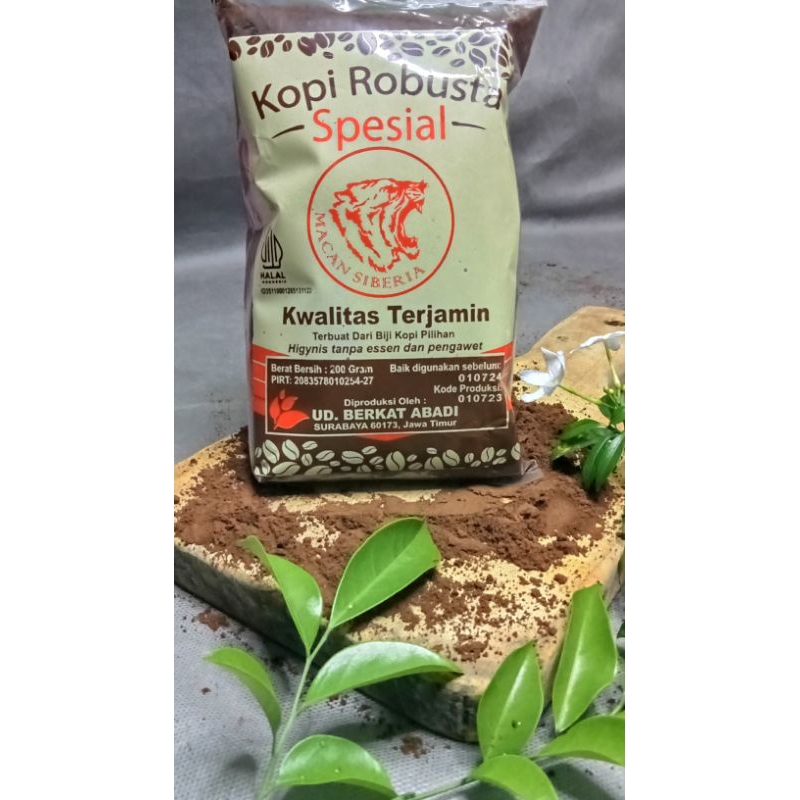 

Kopi Bubuk Robusta Spesial Macan Siberia