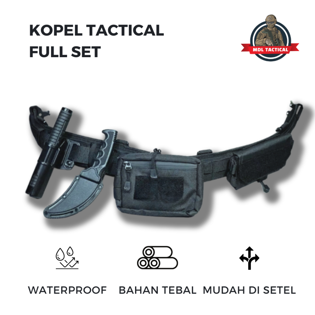 Kopel tactical komplit paket E / Kopel Brimob / Kopel Molle tactical / Kopel tactical full set