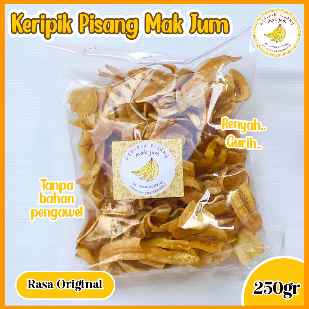 

Keripik Pisang 250gr Gurih