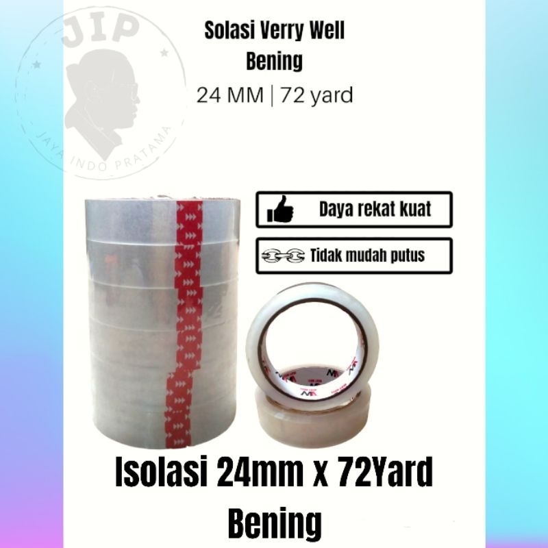 

(SATUAN) Solatip Verywell 24mm 72yard / Solasi / Lakban Kecil / isolasi Very Well