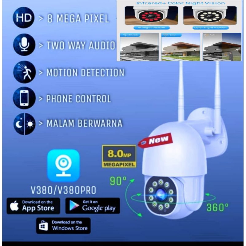 CCTV Wifi Mini Tersembunyi Tanpa Kabel Kamera CCTV Outdoor Full HD IP