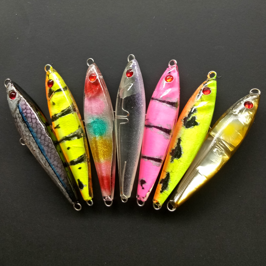 Swimmer Resin Fake Lure 6 cm Umpan Pancing Casting Hampala Mahser Gabus Baby GT Kerapu Baramundi