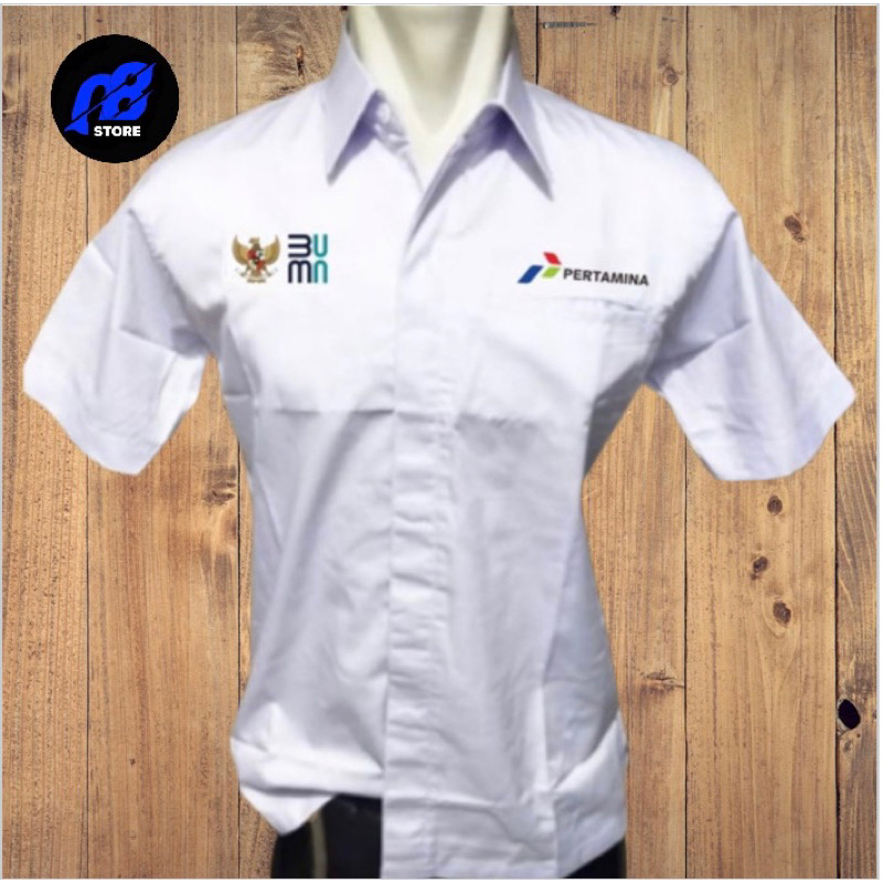KEMEJA PDH PUTIH BUMN PERTAMINA BAJU BUMN PERTAMINA