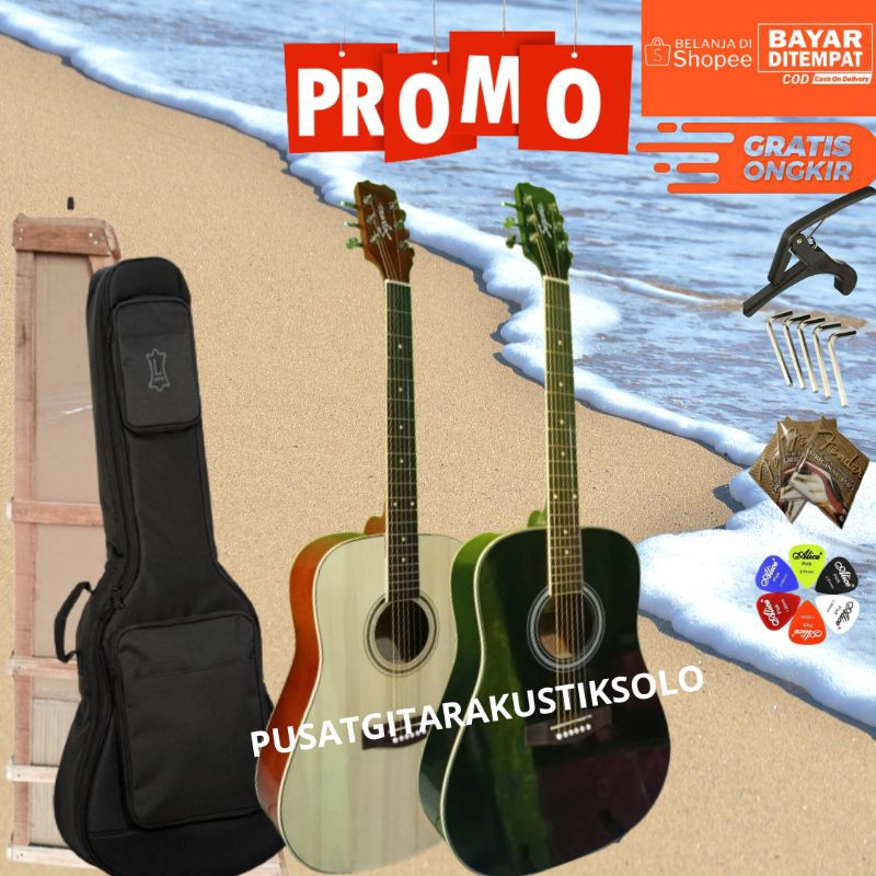 [PAKET LENGKAP] GITAR AKUSTIK ELEKTRIK SEGOVIA GRATIS PACKING KAYU