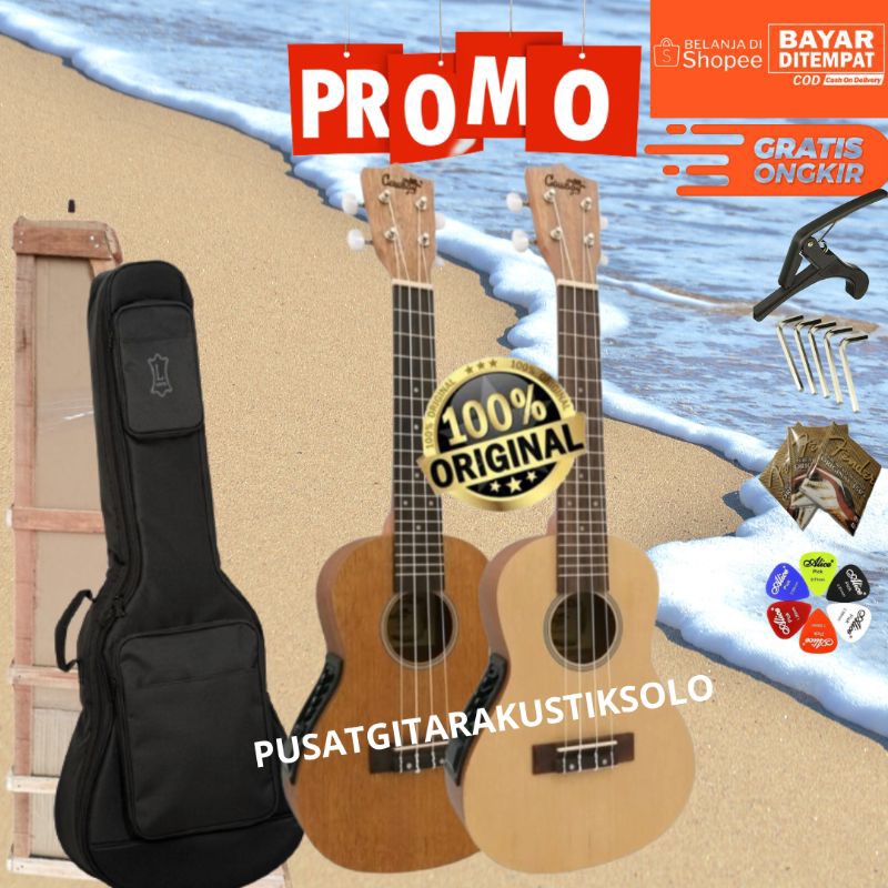 [PAKET LENGKAP] GITAR AKUSTIK ELEKTRIK COWBOY ORIGINAL UKULELE CONCERT UK 23 NA/NS GRATIS PACKING KA