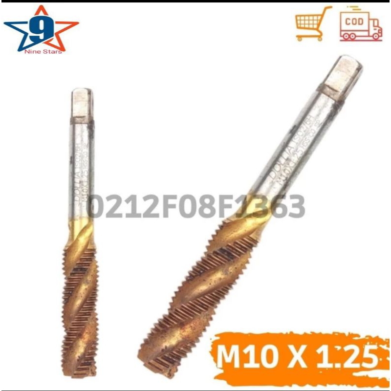 Hand tap M10x1.25 spiral tap baut kunci 14 bukan OSG yamawa