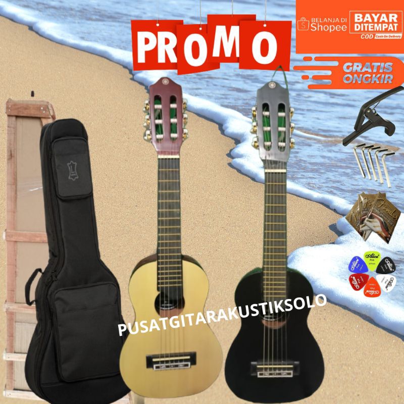 [PAKET LENGKAP] GITAR LELE AKUSTIK ELEKTRIK YAMAHA NYLON GUITAR LELE GITAR KECIL UKULELE SENAR 6 GRA