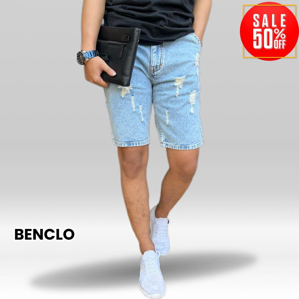 CELANA PENDEK DISTRO PRIA JEANS BENCLO // IMPORT ORIGINAL // MODEL SOBEK