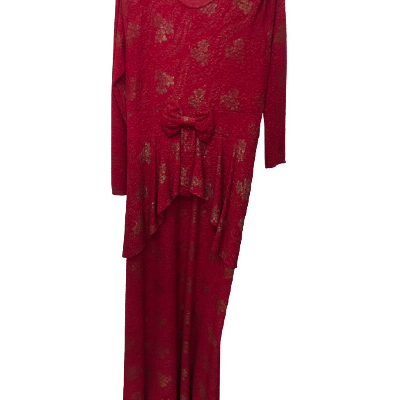 DRESS / GAMIS MERAH GOLD