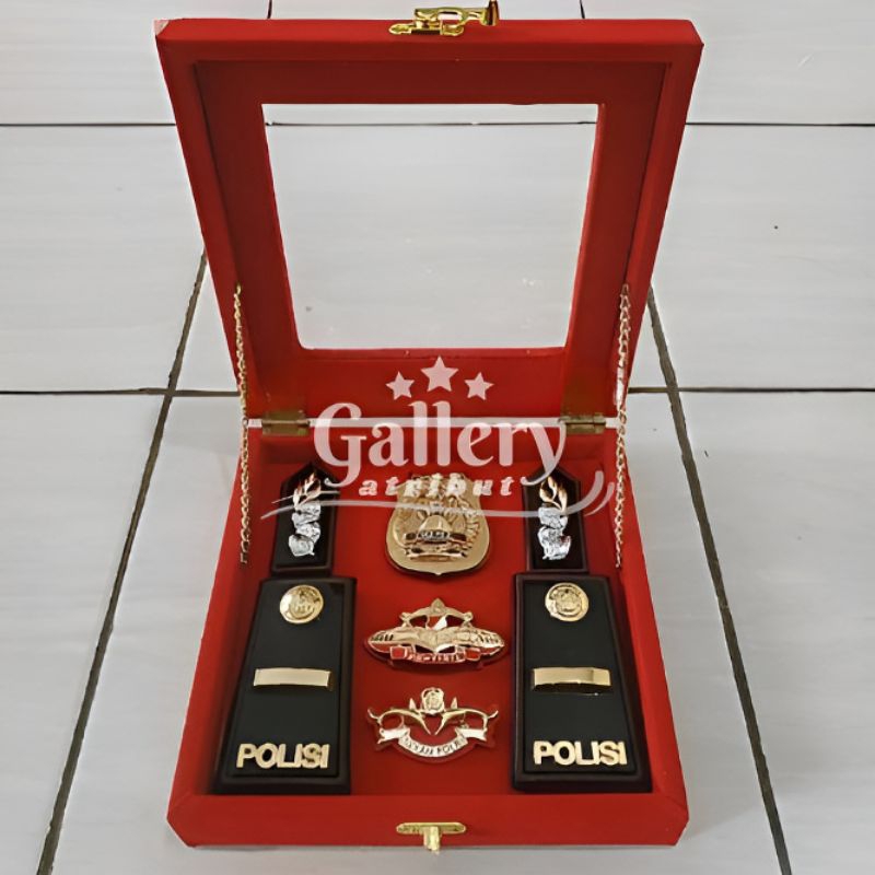pangkat ipda polisi PDH PDU sepaket set box custom ucapan