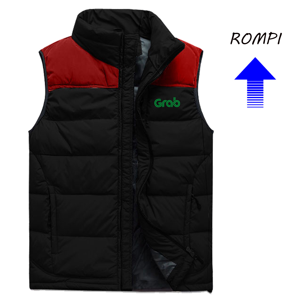 Jaket Rompi Pria/Rompi Motor/Jakey Grab Ori/Rompi Outdoor Kombinasi/Jaket Rompi Driver Ojek Onlin
