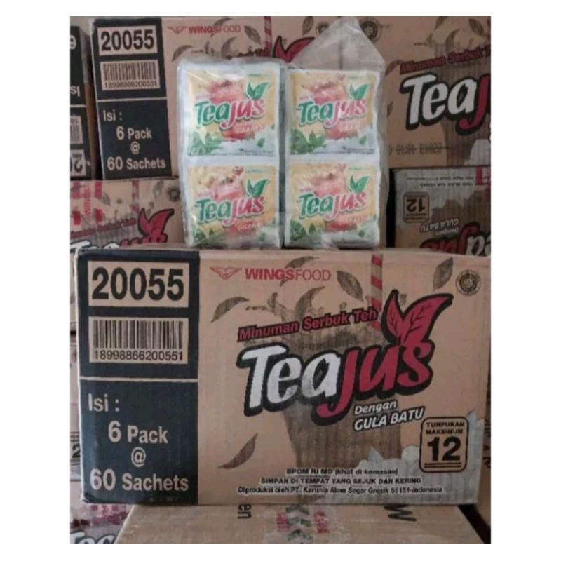 

teajus/minuman serbuk murah 1 pak isi 60 saset./6 renceng