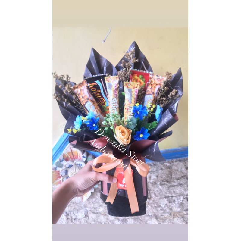 

buket coklat model daun kipas