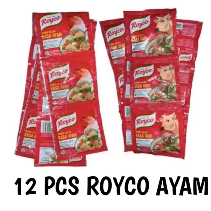 

ROYCO bumbu penyedap 9gr kaldu AYAM SAPI sachet RENCENG ( isi 12 )