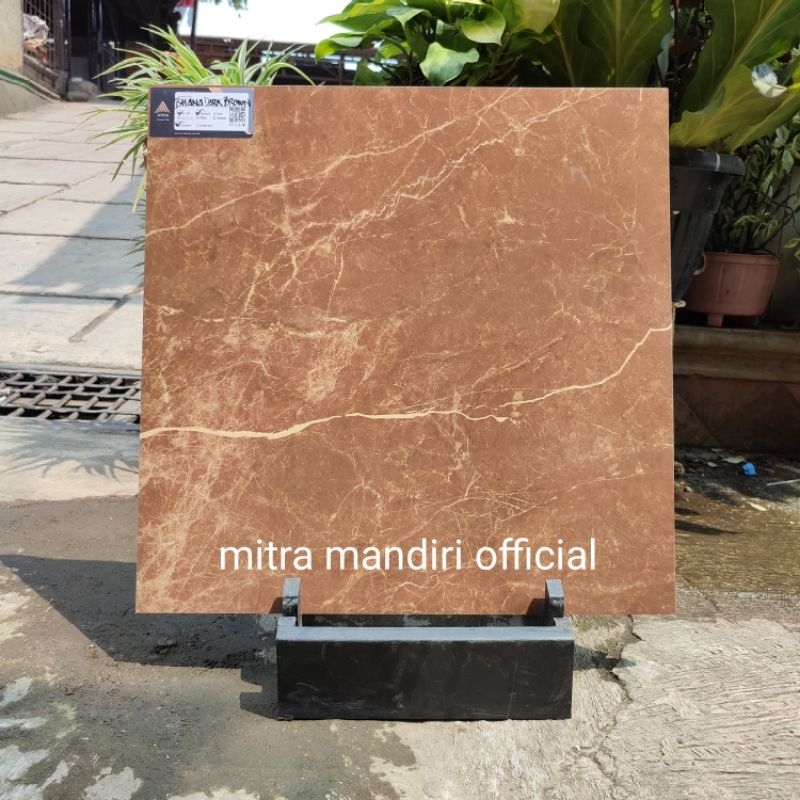 Granite lantai 60x60 Ishana dark brown / Arna / polished