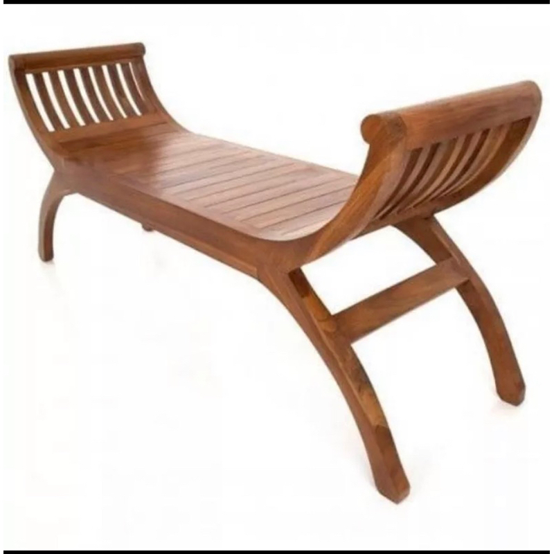 bangku jati model yuyu - kursi bangku yuyu jati