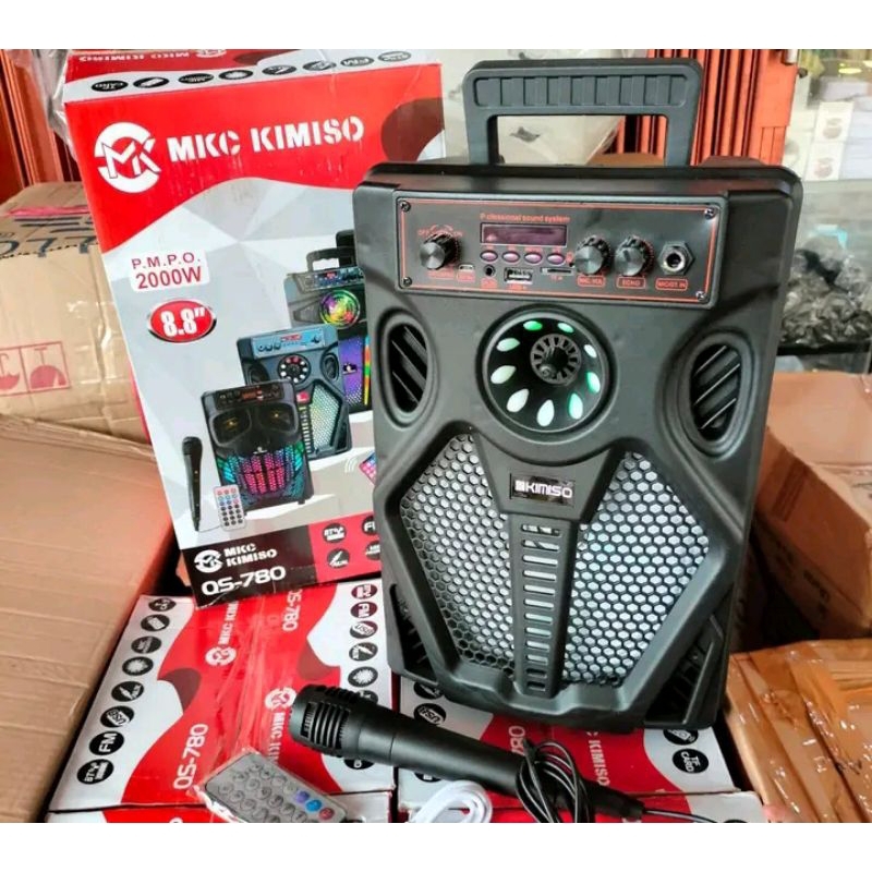 Speaker Kimiso 8.8 inci/kimiso tipe Qs-780/Speaker aktif