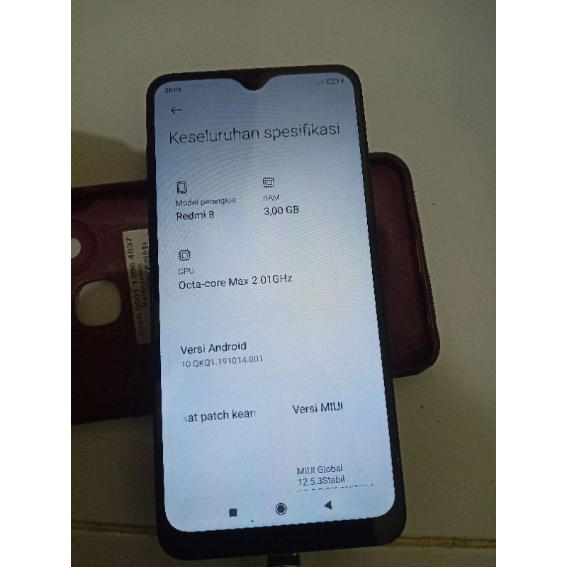 redmi 8 ram 3/32GB minusan