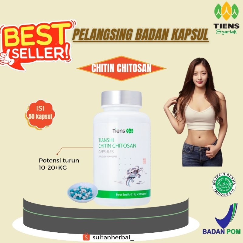 TERLARIS PAKET PELANGSING BADAN CHITIN CHITOSAN KAPSUL | CAPSULES TIENS | TIANSHI BETS SELLER TERCEP