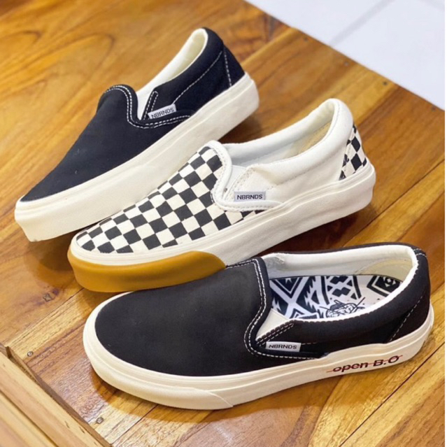 NOBRANDS FOOTWEAR - Sepatu Slip On Polos Selop Catur Sneakers Original