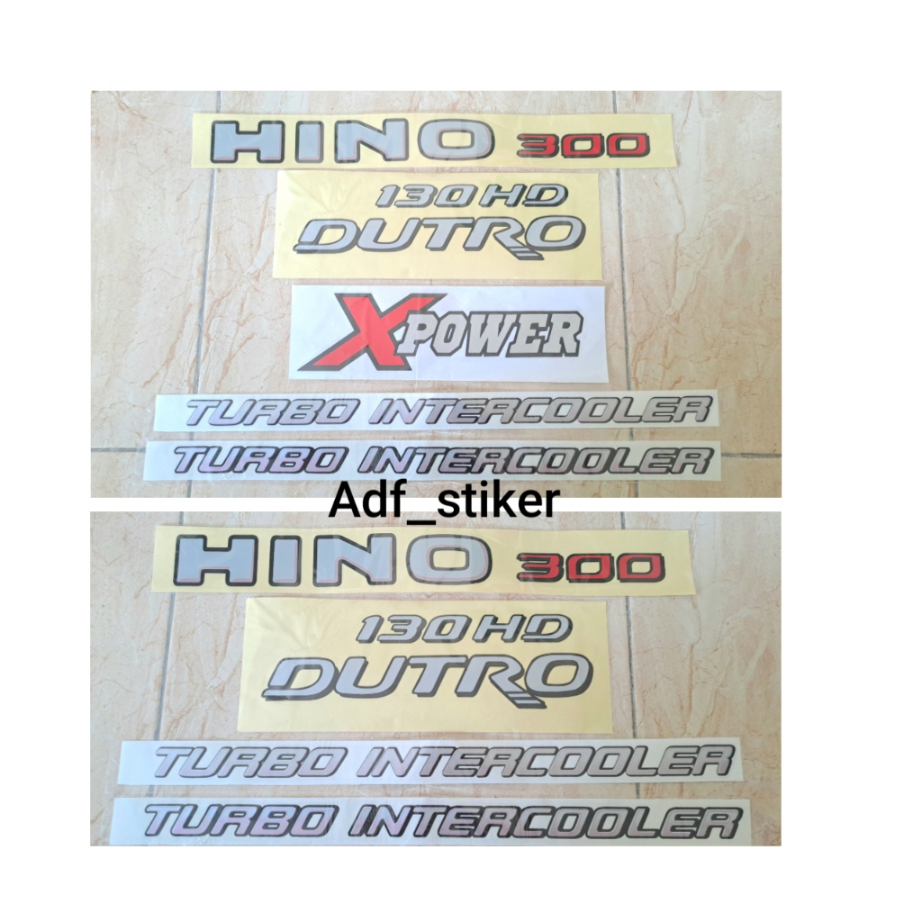 stiker hino 300 xpower 130hd dutro turbo intercooler 1set / stiker hino 300 dutro 130hd