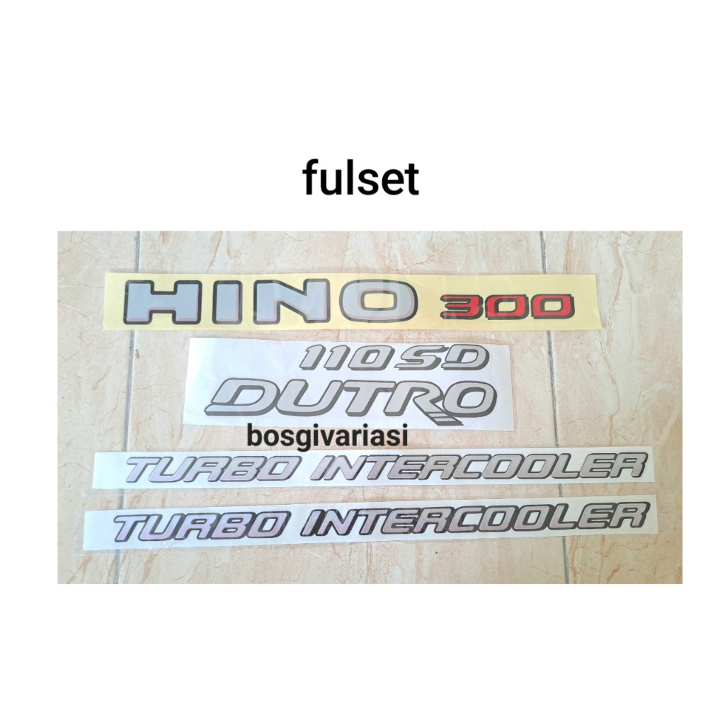Stiker truk Hino 300 Dutro 110SD turbo intercooler / stiker Hino 300 / stiker Dutro 110sd set / stiker truk hino dutro