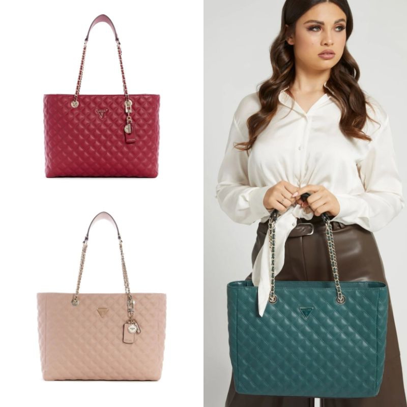 TAS GUESS CESILLY QUILTED TOTE BAG
