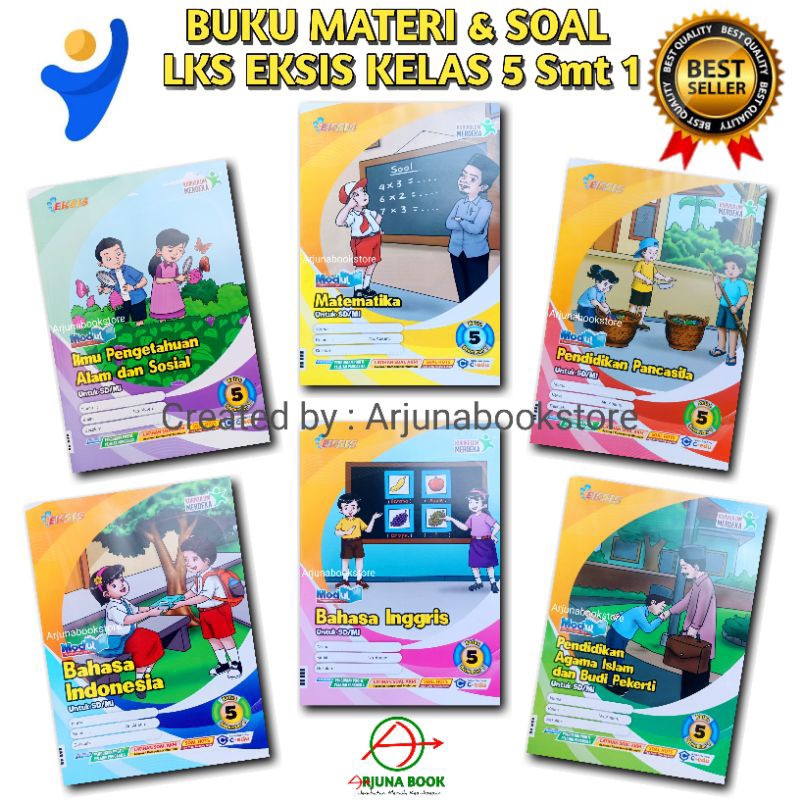 BUKU LKS EKSIS MAT IPAS PKN INGGRIS INDONESIA JAWA AGAMA ISLAM SENI RUPA KELAS 5 SD Semester 1 Kurik