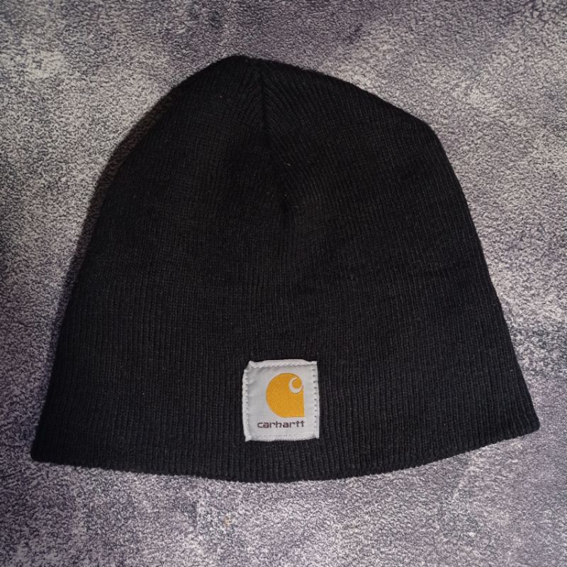 Beanie Hat kupluk carhatt A205BLK bekas second branded casual preloved