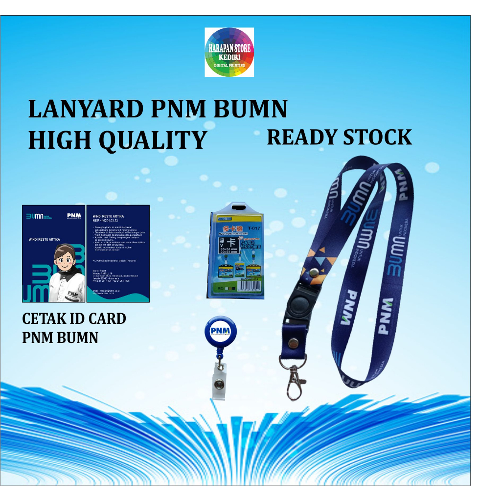 

LANYARD /TALI ID CARD PNM-BISA SATUAN-READY STOCK