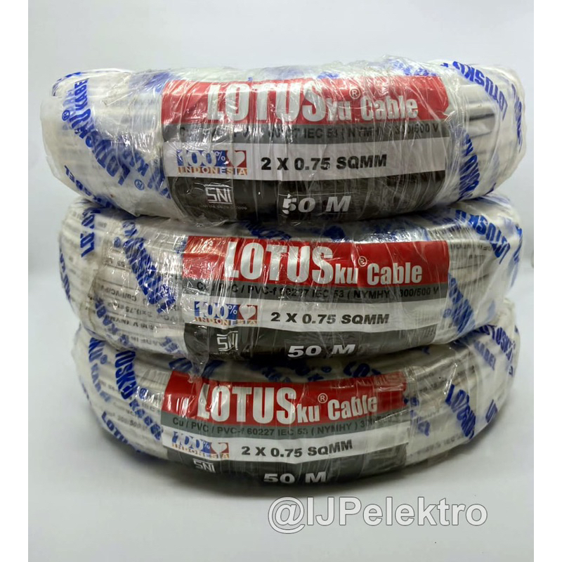 KABEL LOTUS NYMHY 2x 0.75 . 50M FULL