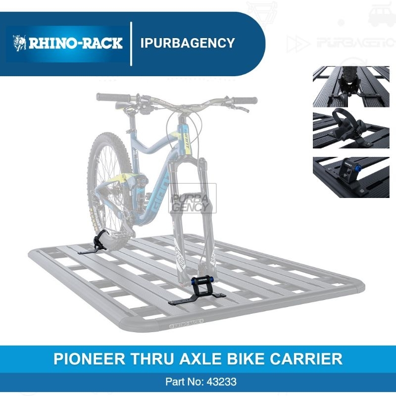 RAK SEPEDA ATAS MOBIL RHINO RACK PIONEER THRU AXLE BIKE CARRIER ROOF - 43233