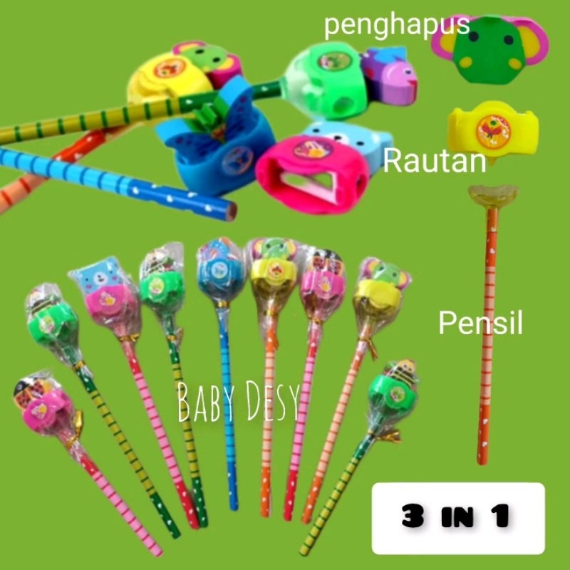 

PENSIL PENGHAPUS RAUTAN 3IN 1