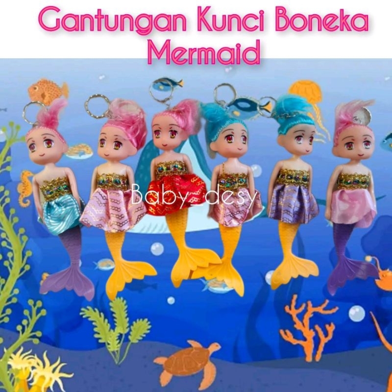 GANTUNGAN KUNCI BONEKA MERMAID / BONEKA PUTRI DUYUNG