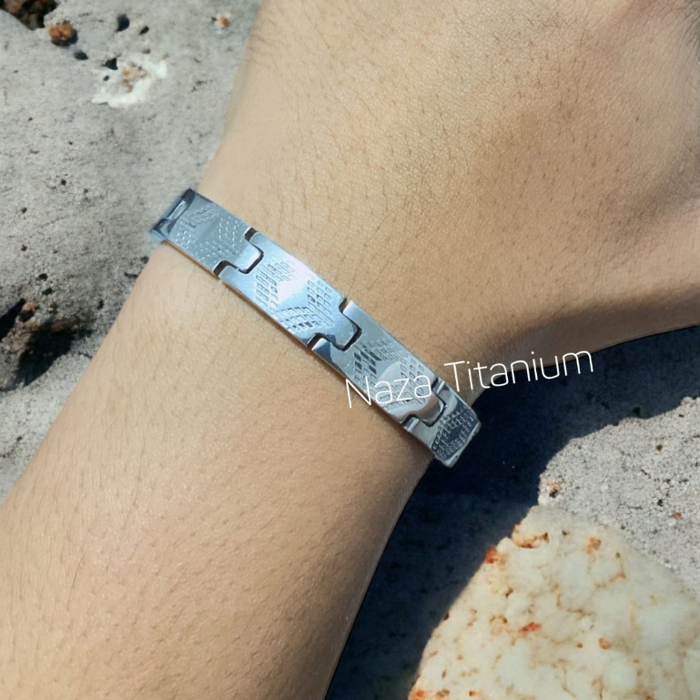 GELANG BESI PUTIH MODEL RANTAI JAM TANGAN GELANG PRIA TERBARU GELANG MODEL JAM BESI STAINLEES STEEL