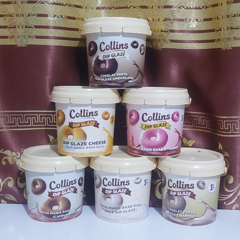 

Collins Dip Glaze 1 Kg || Topping Makanan, Roti, Donat, Kue.