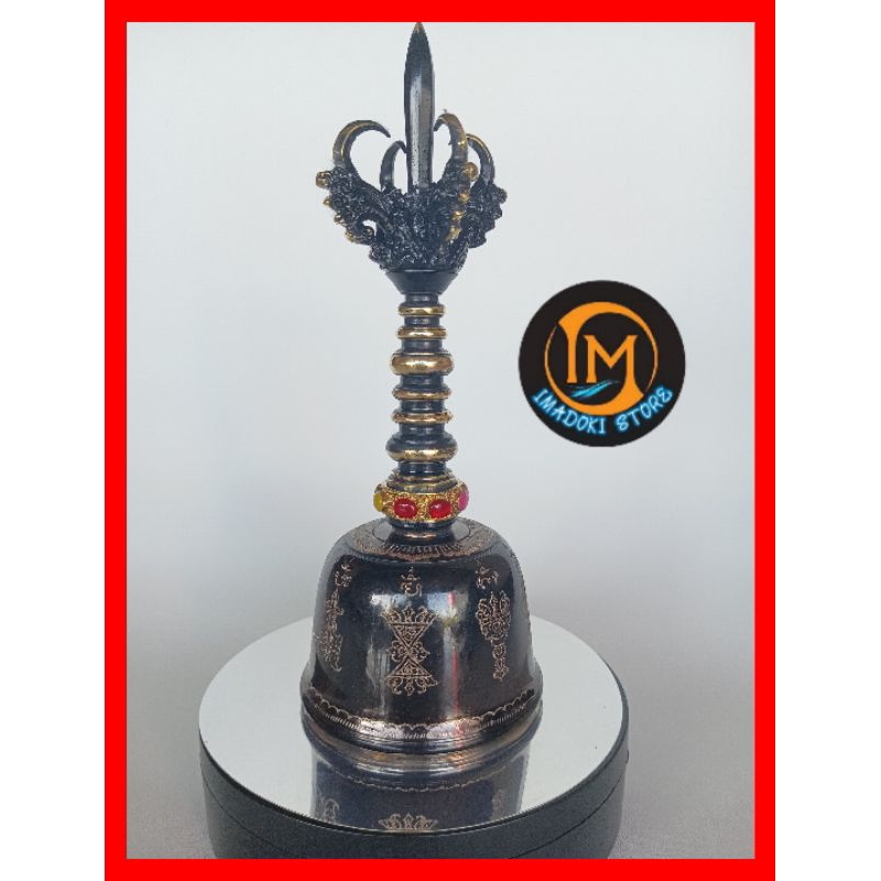 GENTA BALI NAWA SANGA 8 CM / GENTA BAJRA  / GENTA HITAM NAWASANGA